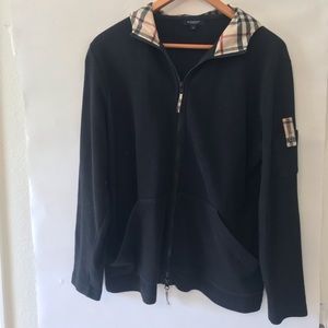 Burberry Hooded Cardigan -Black, Classic Plaid